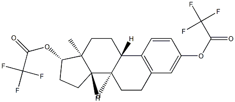 Estra-1,3,5(10)-triene-3,17β-diol bis(trifluoroacetate) Structure