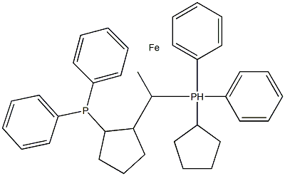 (1S)-1-(diphenylphosphino)-2-[(1R)-1-(diphenylphosphino)ethyl]-Ferrocene Structure