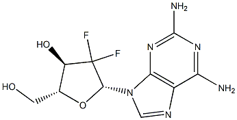 Adenosine,2-amino-2'-deoxy-2',2'-difluoro- (9CI) Structure