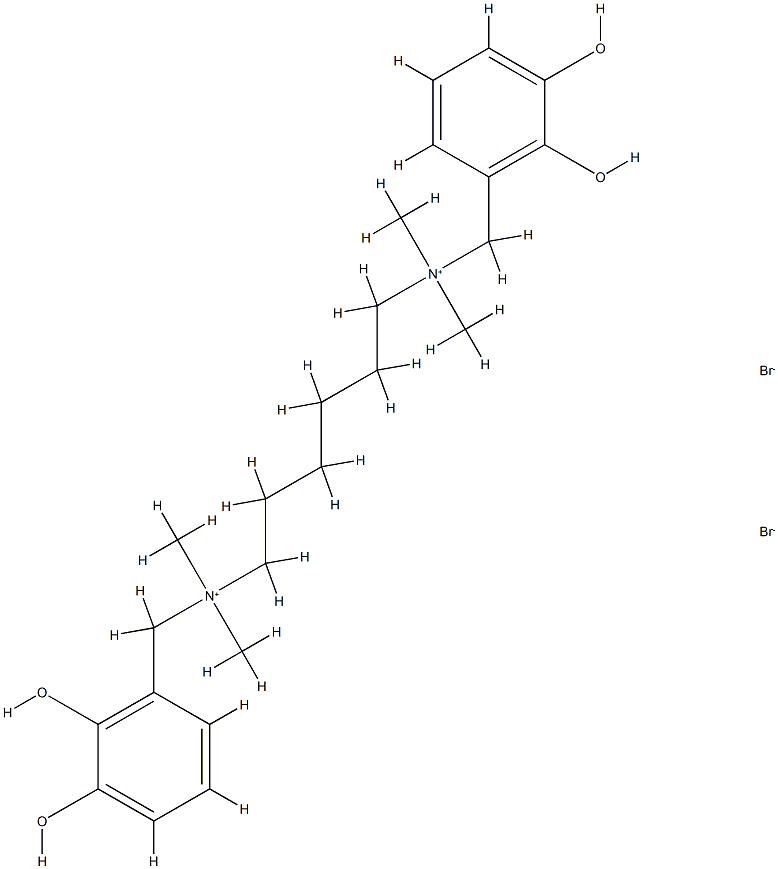 N,N'-(2,3-dihydroxybenzyl)-N,N,N',N'-tetramethyl-1,6-hexanediamine Structure