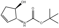카르밤산,(5-하이드록시-2-사이클로펜텐-1-일)-,1,1-디메틸에틸에스테르,(1R- 구조식 이미지