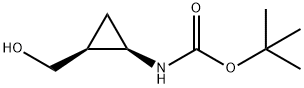 Carbamic acid, [2-(hydroxymethyl)cyclopropyl]-, 1,1-dimethylethyl ester, (1R- 구조식 이미지