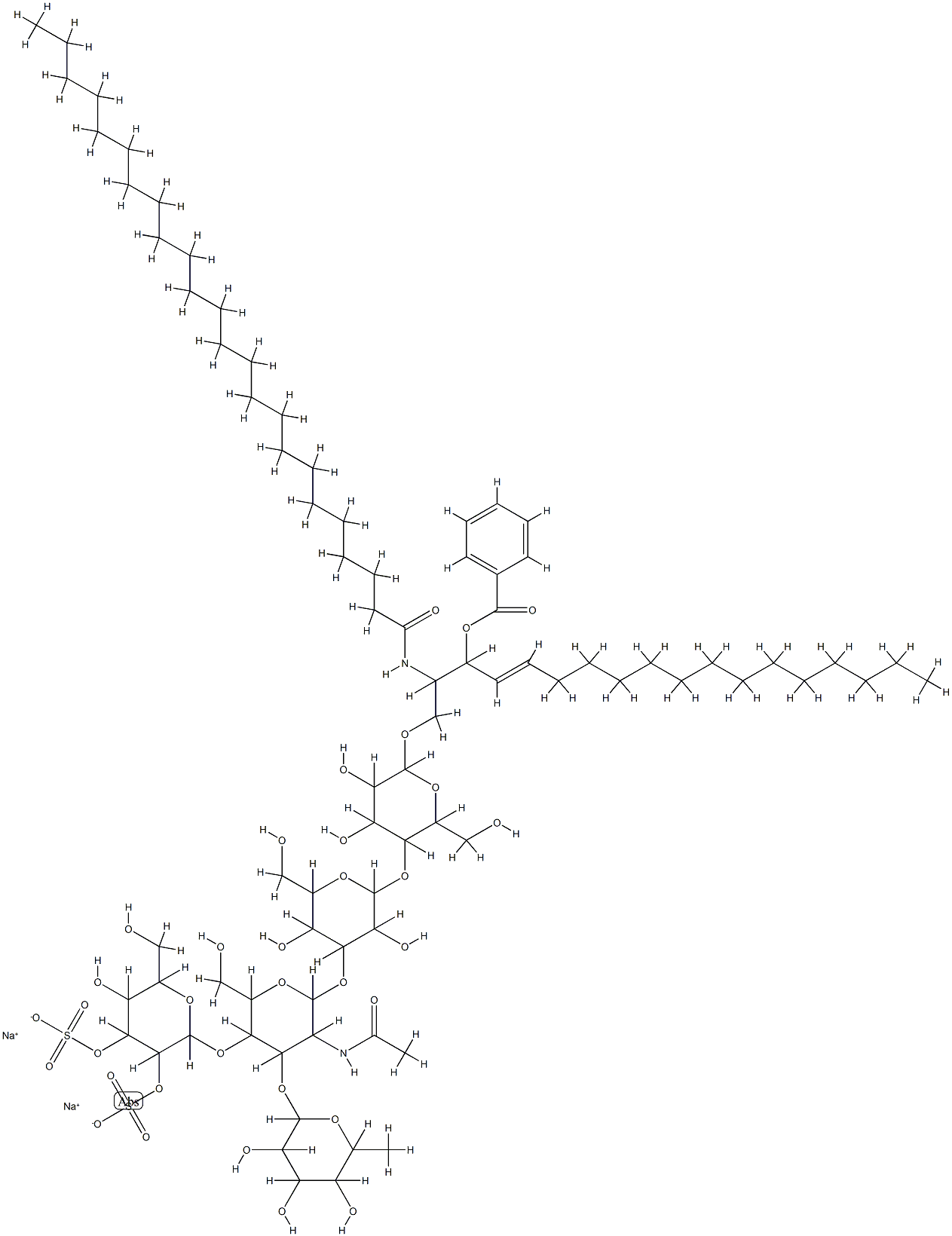 2,3-disulfo-Le(x) pentaosylceramide Structure