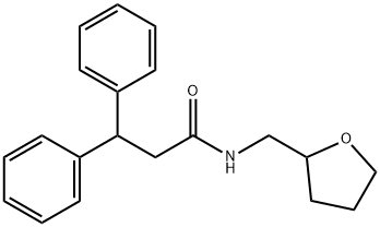 3,3-diphenyl-N-(tetrahydrofuran-2-ylmethyl)propanamide 구조식 이미지
