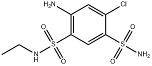 4-amino-6-chloro-benzene-1,3-disulfonic acid 1-amide 3-ethylamide 구조식 이미지
