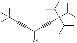 1-(트리이소프로필실릴)-5-(트리메틸실릴)-1,4-디펜타인-3-올 구조식 이미지