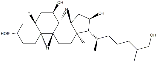 5α-Cholestane-3β,7α,16α,26-tetraol 구조식 이미지