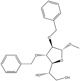 Methyl 2-O,3-O-dibenzyl-α-L-altrofuranoside Structure