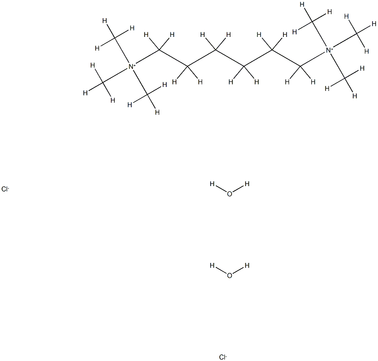 1,6-Hexanediaminium,N1,N1,N1,N6,N6,N6-hexamethyl-, chloride, hydrate (1:2:2) Structure