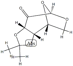 1,6-Anhydro-3-O,4-O-isopropylidene-β-D-lyxo-2-hexosulopyranose Structure