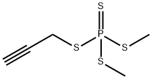 디메틸(2-프로피닐)=포스포로테트라티오에이트 구조식 이미지