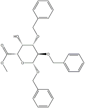 벤질2-O,3-O-디벤질-6-옥소-6-O-메틸-β-D-갈락토피라노시드 구조식 이미지
