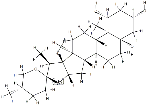 (25S)-5β-Spirostane-1β,3β,5-triol 구조식 이미지