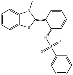 (NZ)-N-[(6Z)-6-(3-methylbenzothiazol-2-ylidene)-1-cyclohexa-2,4-dienyl idene]benzenesulfonamide Structure