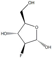 알파-D-아라비노푸라노스,2-데옥시-2-플루오로-(9CI) 구조식 이미지