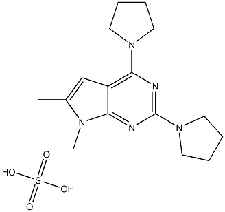 8,9-dimethyl-3,5-dipyrrolidin-1-yl-2,4,9-triazabicyclo[4.3.0]nona-2,4, 7,10-tetraene, sulfuric acid 구조식 이미지