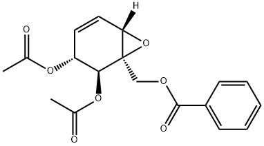 (1S,6S)-2β,3α-Diacetoxy-1-[(benzoyloxy)methyl]-7-oxabicyclo[4.1.0]hept-4-ene 구조식 이미지