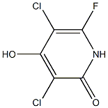 2,4-피리딘디올,3,5-디클로로-6-플루오로-(8CI) 구조식 이미지