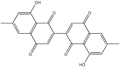 6,6'-Dimethyl-8,8'-dihydroxy-2,2'-binaphthalene-1,1',4,4'-tetraone 구조식 이미지