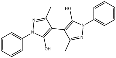 3,3'-diMethyl-1,1'-diphenyl-1H,1'H-4,4'-bipyrazole-5,5'-diol 구조식 이미지