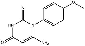 6-amino-1-(4-methoxyphenyl)-2-sulfanylidene-1,2,3,4-tetrahydropyrimidin-4-one Structure