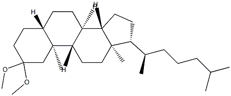 2,2-Dimethoxy-5α-cholestane Structure