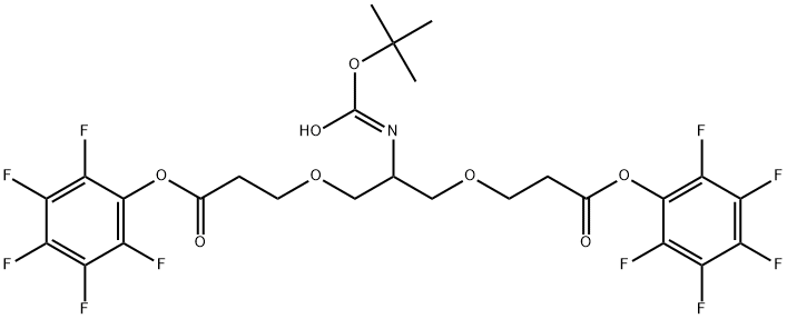 2-(t-Butoxycarbonylamido)-1,3-bis (PFP-oxycarbonylethoxy)propane Structure