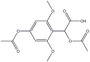 4,α-비스(아세틸옥시)-2,6-디메톡시벤젠아세트산 구조식 이미지