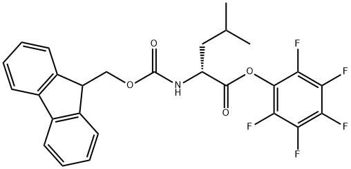(9H-Fluoren-9-yl)MethOxy]Carbonyl D-Leu-OPfp Structure