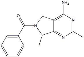 (5-amino-3,9-dimethyl-2,4,8-triazabicyclo[4.3.0]nona-2,4,10-trien-8-yl )-phenyl-methanone 구조식 이미지