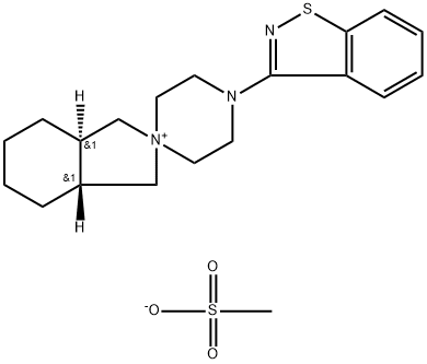 (3aR,7aR)-4'-(1,2-Benzisothiazol-3-yl)octahydrospiro[2H-isoindole-2,1'-piperaziniuM] Methanesulfonate 구조식 이미지