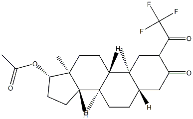 [(5S,8S,9S,10S,13S,14S,17S)-10,13-dimethyl-3-oxo-2-(2,2,2-trifluoroace tyl)-1,2,4,5,6,7,8,9,11,12,14,15,16,17-tetradecahydrocyclopenta[a]phen anthren-17-yl] acetate Structure