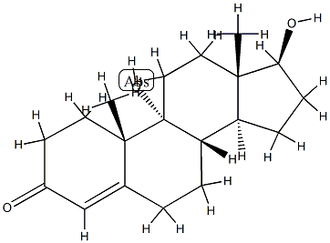 (8S,9R,10S,13S,14S,17S)-9,17-dihydroxy-10,13-dimethyl-2,6,7,8,11,12,14,15,16,17-decahydro-1H-cyclopenta[a]phenanthren-3-one 구조식 이미지