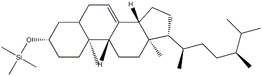 3β-(트리메틸실록시)-5ξ-에르고스트-7-엔 구조식 이미지