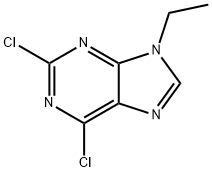 9H-?Purine, 2,?6-?dichloro-?9-?ethyl- 구조식 이미지