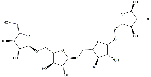 O-alpha-L-Arabinofuranosyl-(1-5)-O-alpha-L-arabinofuranosyl-(1-5)-O-alpha-L-arabinofuranosyl-(1-5)-L-arabinose Structure