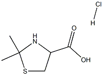 (±)-2,2-dimethylthiazolidine-4-carboxylic acid hydrochloride  Structure