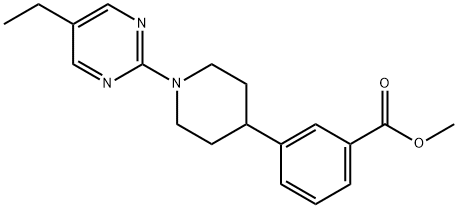 Methyl 3-(1-(5-Ethylpyrimidin-2-Yl)Piperidin-4-Yl)Benzoate(WXC00207) 구조식 이미지