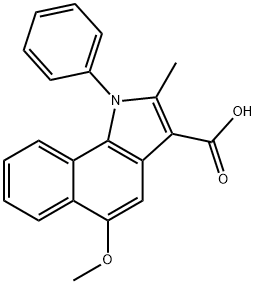 5-methoxy-2-methyl-1-phenyl-1H-benzo[g]indole-3-carboxylic acid 구조식 이미지