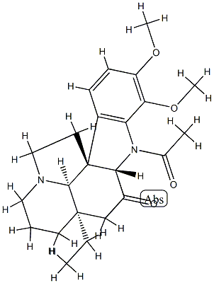 1-아세틸-16,17-디메톡시아스피도스페르미딘-3-온 구조식 이미지