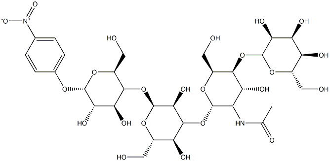 Gal beta(1-4)GlcNAc beta(1-3)Gal beta(1-4)Glc-beta-pNP Structure