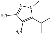 1H-Pyrazole-3,4-diamine,1-methyl-5-(1-methylethyl)-(9CI) Structure