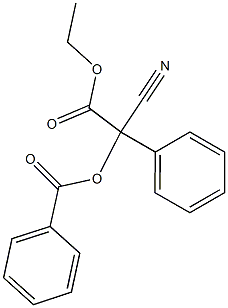 α-(벤조일옥시)-α-시아노벤젠아세트산에틸에스테르 구조식 이미지