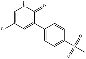 2(1H)-Pyridinone, 5-chloro-3-[4-(methylsulfonyl)phenyl]- Structure