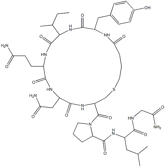 oxytocin, deamino-1-carba- Structure