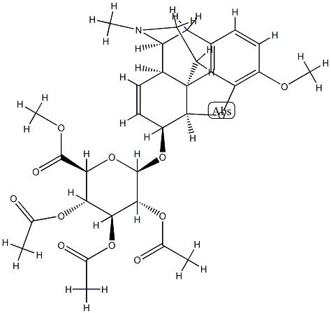 코데인β-D-글루쿠로나이드트리아세테이트메틸에스테르 구조식 이미지