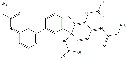 N,N-[1,3-페닐렌비스[메틸렌이미노카보닐이미노(메틸-3,1-페닐렌)]]비스카바믹 에시스 디-알킬(C=10~13)에스터 구조식 이미지