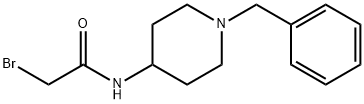 N-(1-벤질피페리딘-4-일)-2-브로모아세트아미드(SALTDATA:0.35HCl) 구조식 이미지