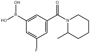 3-Fluror-5-(2-Methylpiperidine-l-carbonyl)benzeneboronic acid Structure