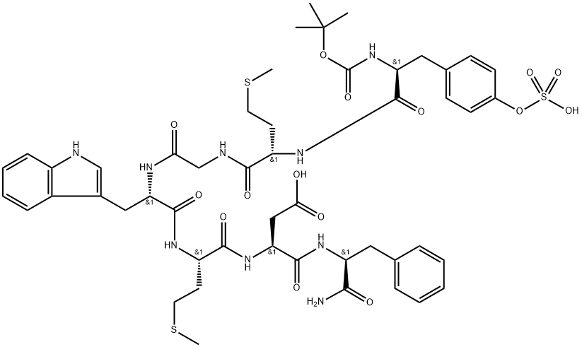 콜레시스토키닌(27-33),t-부틸옥시카르보닐- 구조식 이미지